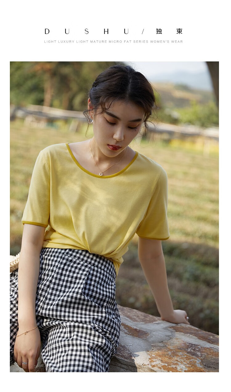 独束大码女装糖果色t恤女夏装短袖年新款胖mm宽松显瘦上衣蓝色xxxl