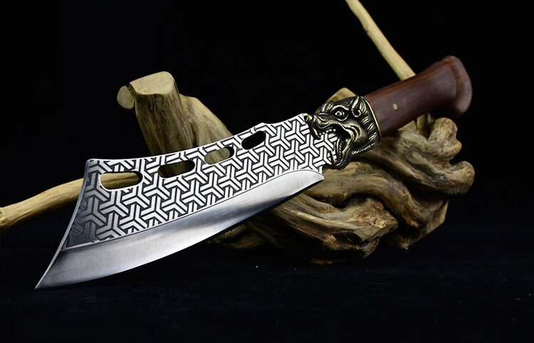 采岑 采岑龙泉砍柴刀一体锻打锰钢砍树修枝镰刀户外开路刀砍骨刀家用