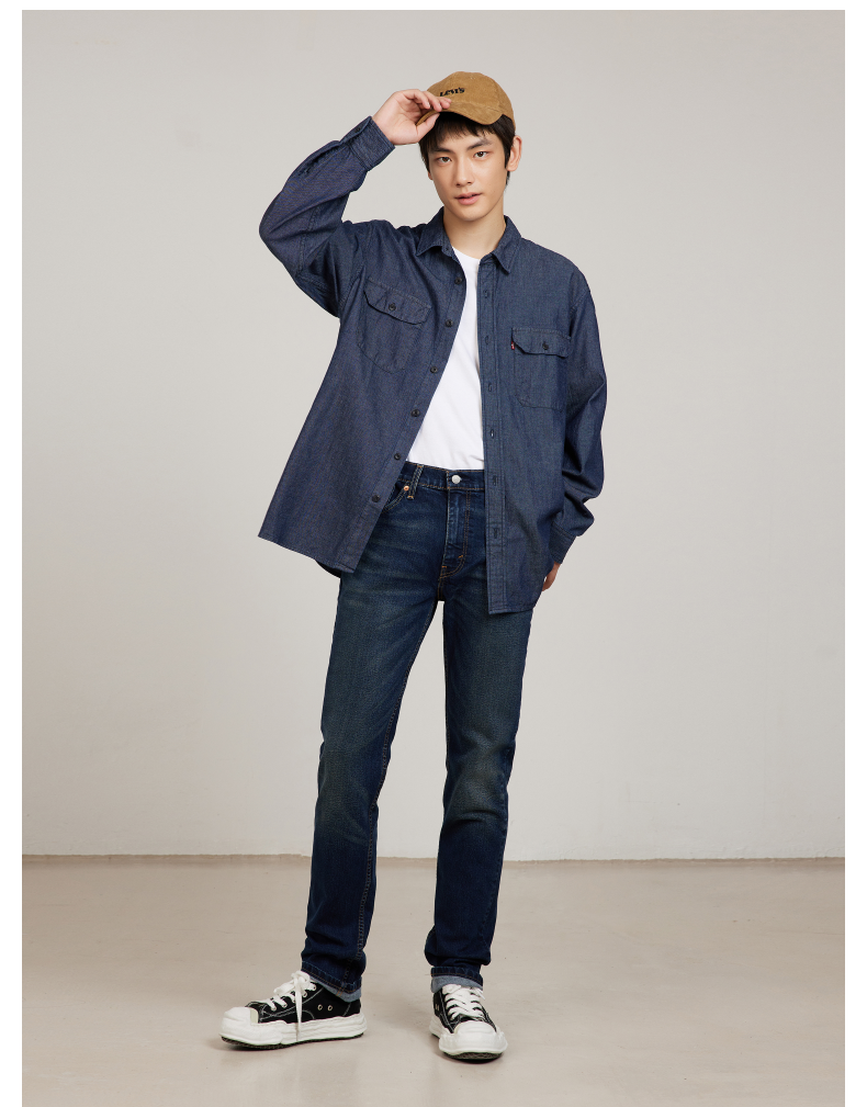 levis冬暖系列男士李维斯511低腰修身时尚加厚牛仔裤0451