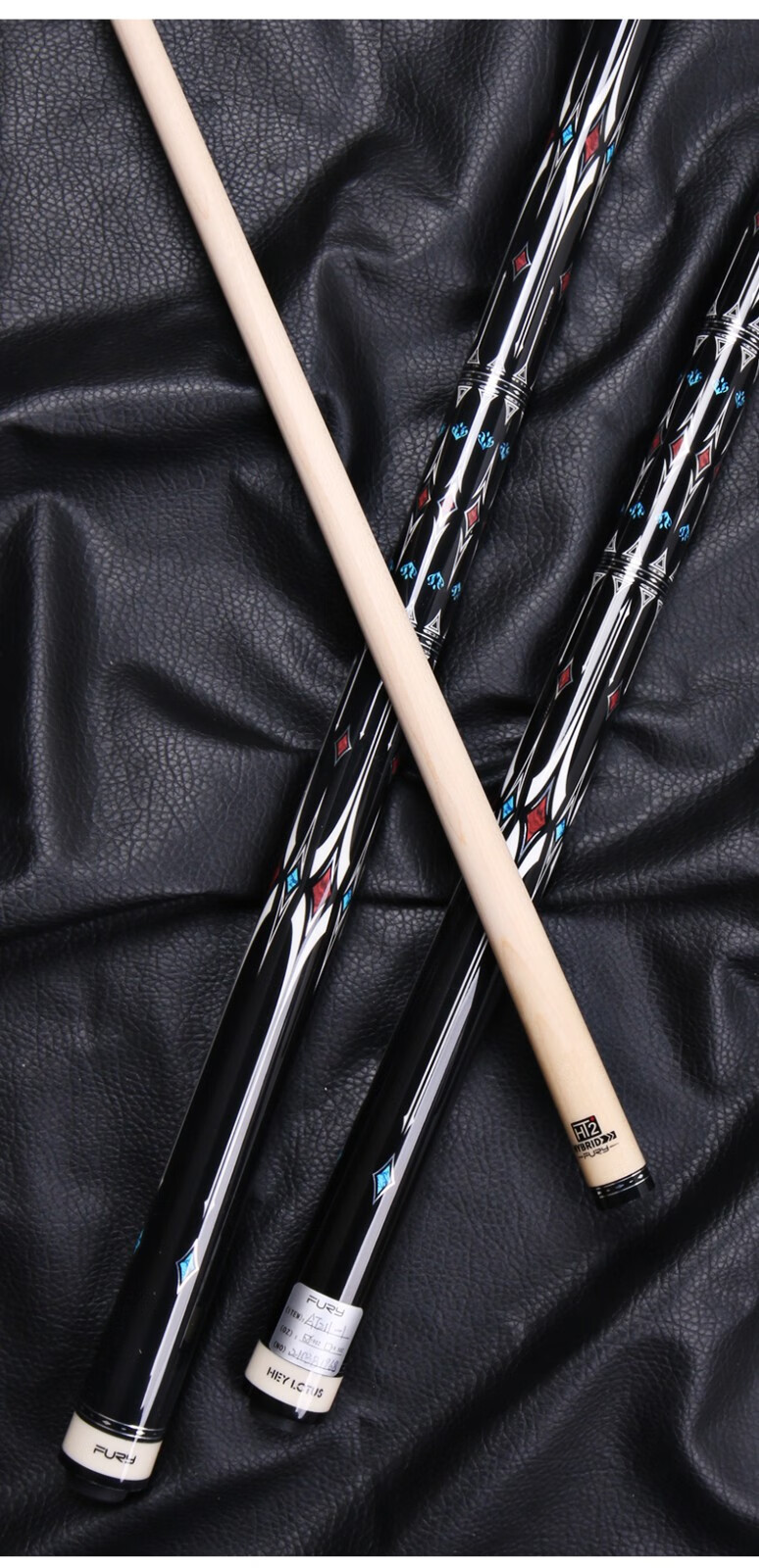 fury fury威利台球杆大头黑八九球杆星际系列at内置碳管加硬前肢 星际