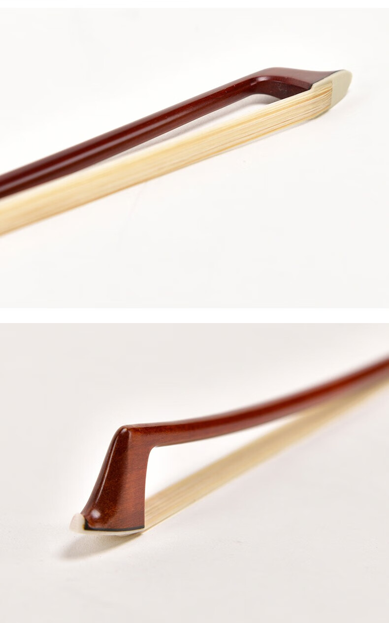 莱斯曼德巴西苏木小提琴弓黄铜纯马尾小提琴弓子圆杆弓34的280银色