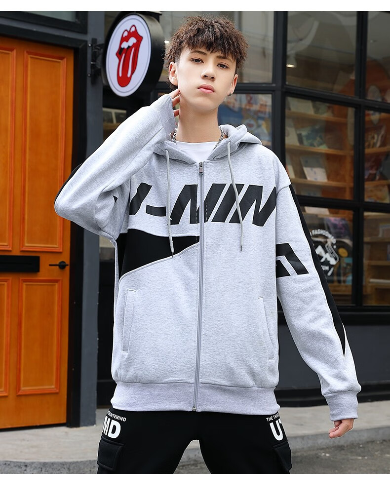 吉马克春季新款12-14岁中大童男孩帅气时尚潮流两件套15-21岁青少年