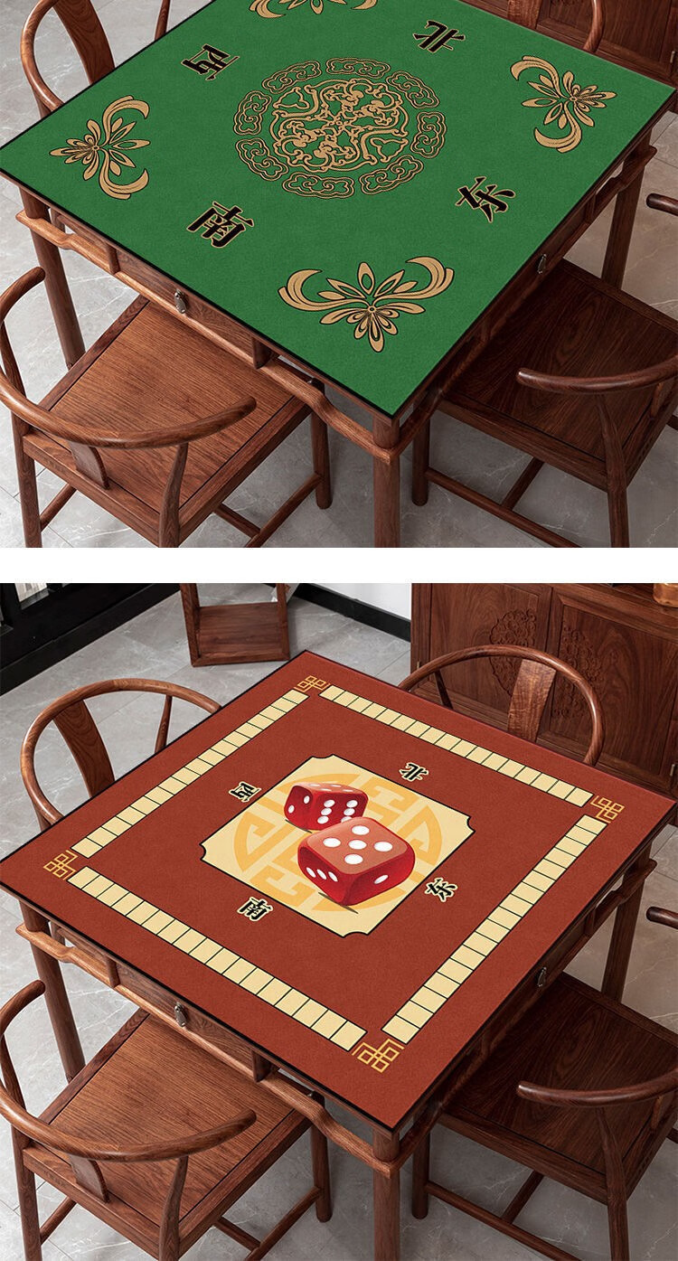 麻将桌布垫加厚消音家用手搓防滑大号台布麻将布盖布牌桌圆形垫子定制