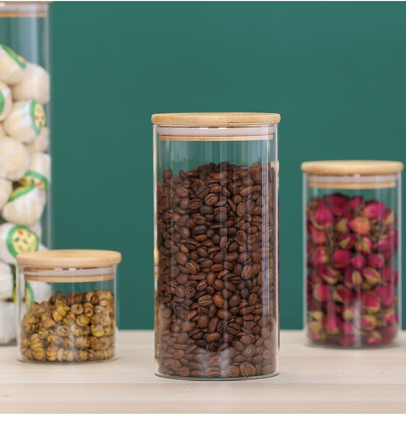 软木塞便携密封罐 杂粮储物罐茶叶 高硼硅玻璃罐收纳瓶子 【12号/740
