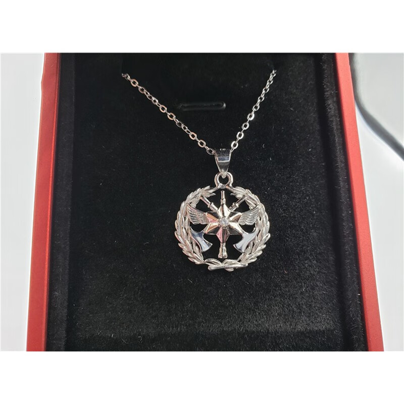 军旅兵哥哥礼物饰礼品胸标项链925银首饰陆海空火武消防军嫂礼物520