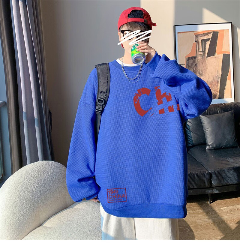 南极人(nanjiren) 国潮吴京中国卫衣男无帽春秋ins潮牌高街炸街痞帅