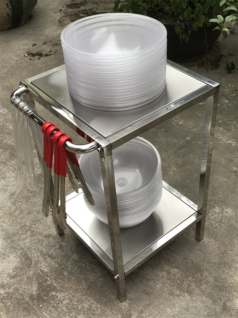 麻辣烫选菜盆架子 点菜盆不锈钢台架展示麻辣烫选菜盆塑料 23厘米透明