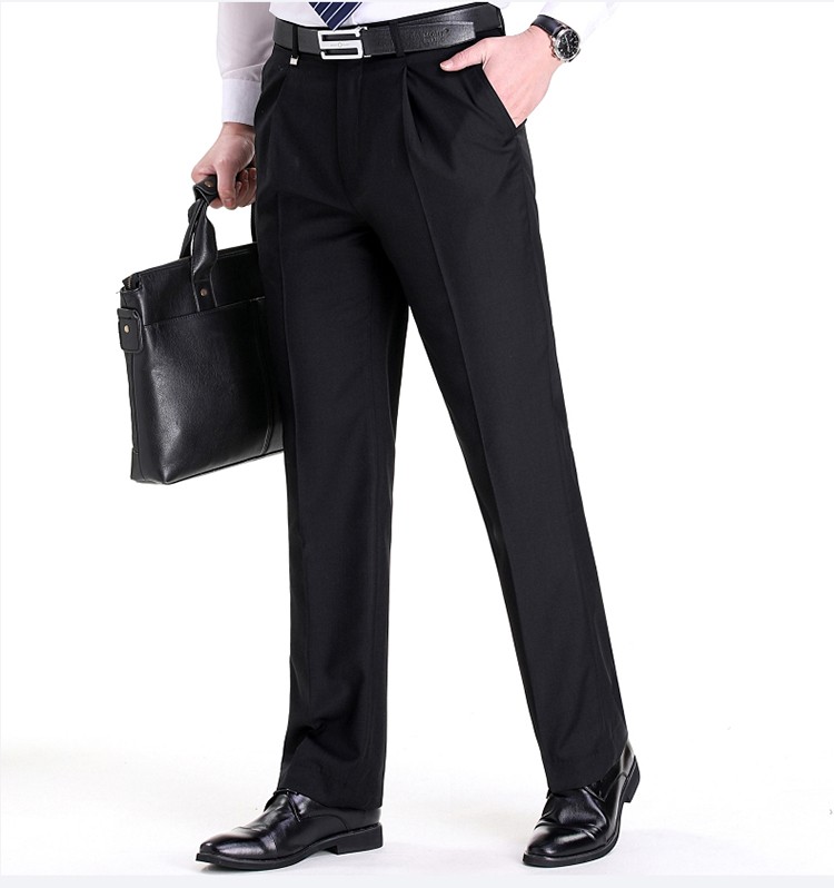 香港老爷车西裤男中年 春夏薄款宽松大码中老年西裤男爸爸装高档大牌