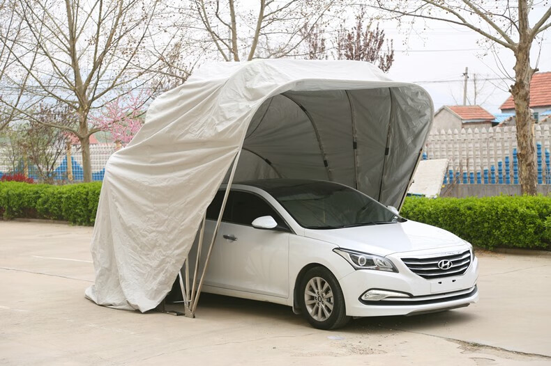 优顿半自动车棚停车棚家用汽车遮阳棚伸缩移动折叠车库简易防雨轿车篷