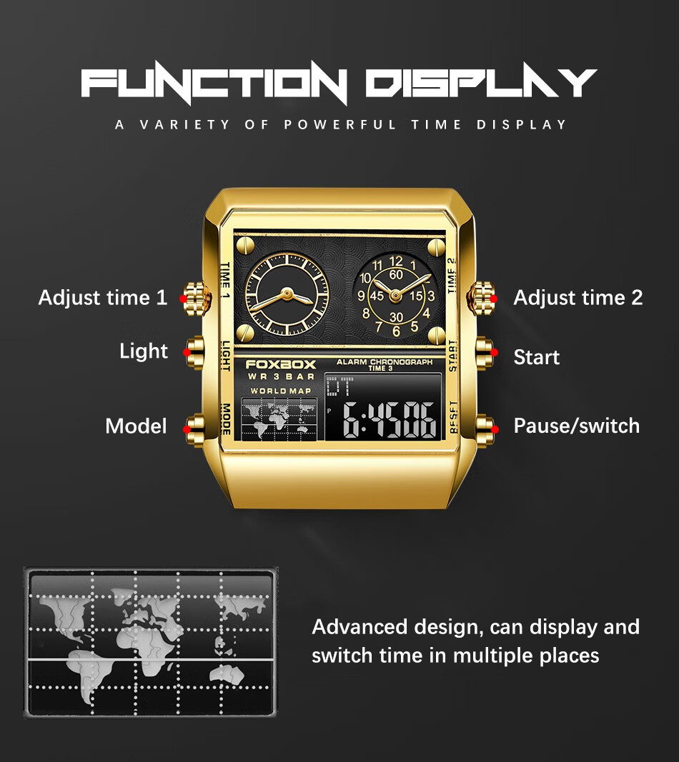 双显轻薄石英型男魅力腕表lige手表男时尚潮流商务fb0011a钢带全金