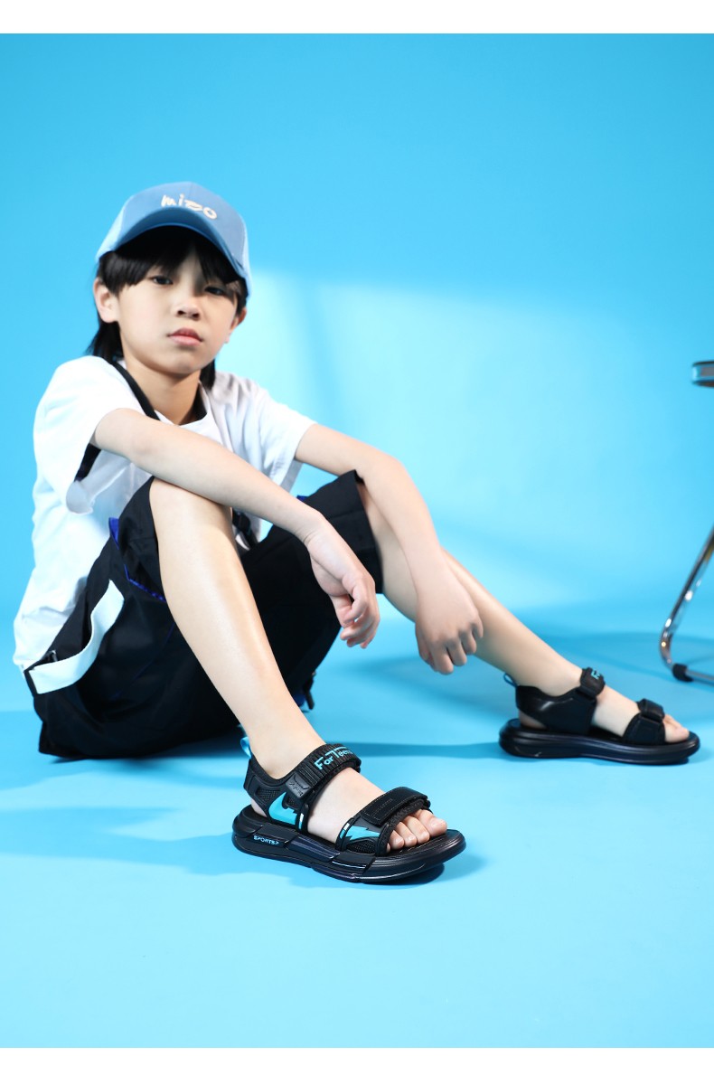 七波辉男童凉鞋2022夏季新款潮软底防滑中大童小孩男款儿童沙滩鞋