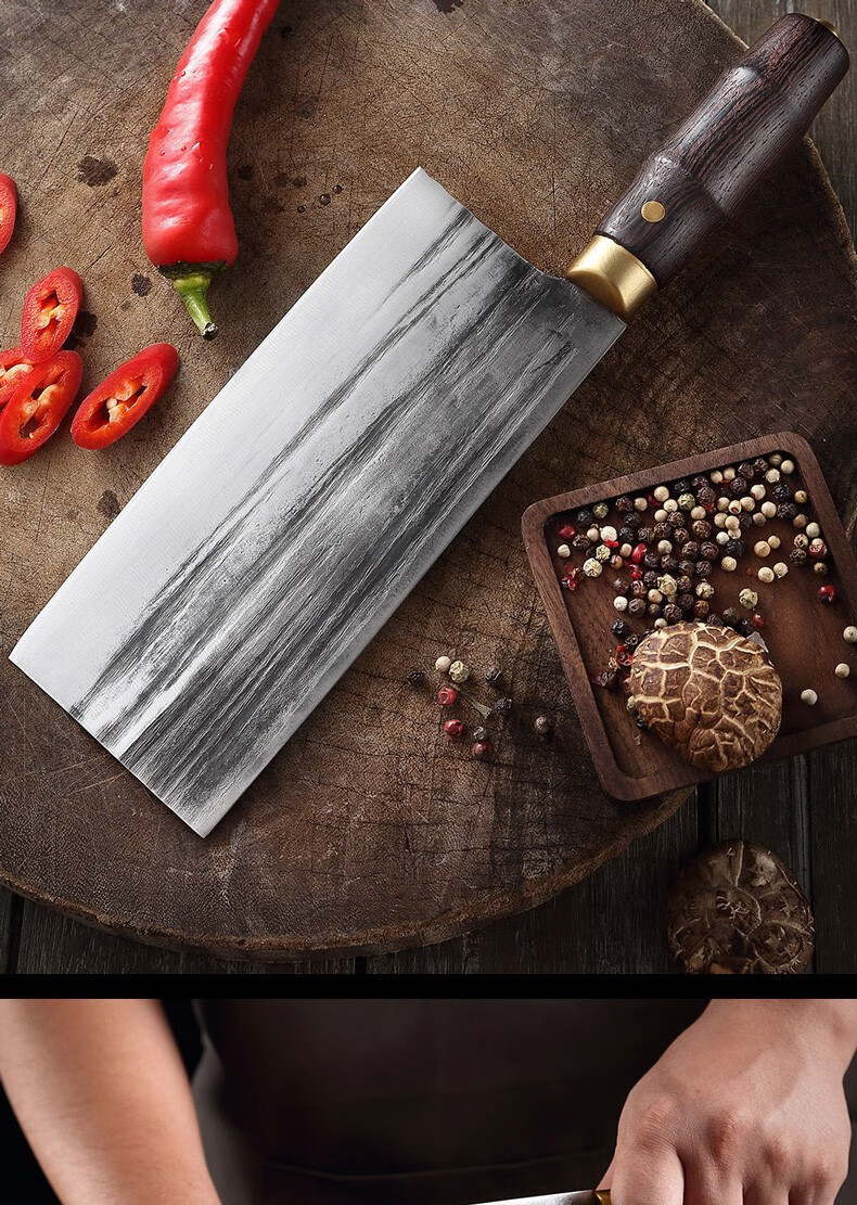 金利莲华菜刀锻打商用菜刀加厚家用老式刀具厨房切菜刀锰钢砍骨头刀