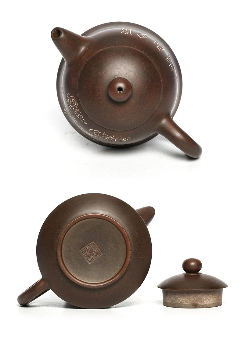 此时此刻广西钦州坭兴陶茶壶泡茶壶神兽壶潘云青大师纯全手工印钟壶