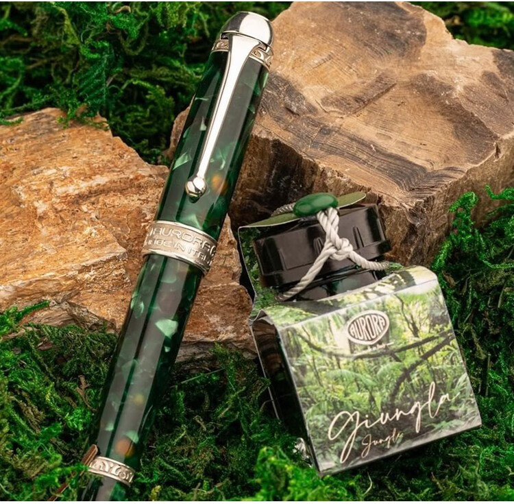 顺丰意大利aurora奥罗拉钢笔环境 946沙漠 丛林 18k 限量580 黄黑白夹