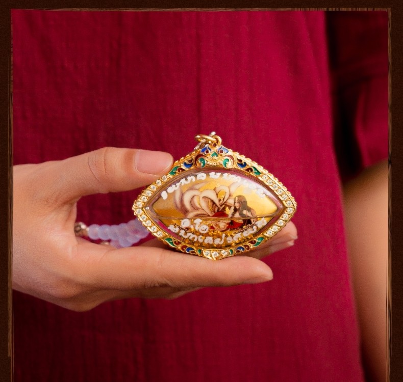 蓝棠泰国佛牌正牌阿赞欧查艳兮人吊坠魅力挽感回情恋人真诚项链