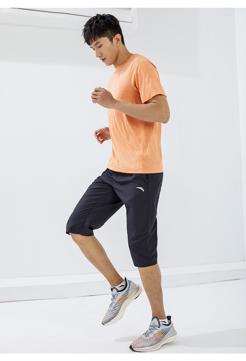 安踏速干裤运动裤男士2022夏冰丝七分短裤跑步休闲中裤薄款裤子1基础