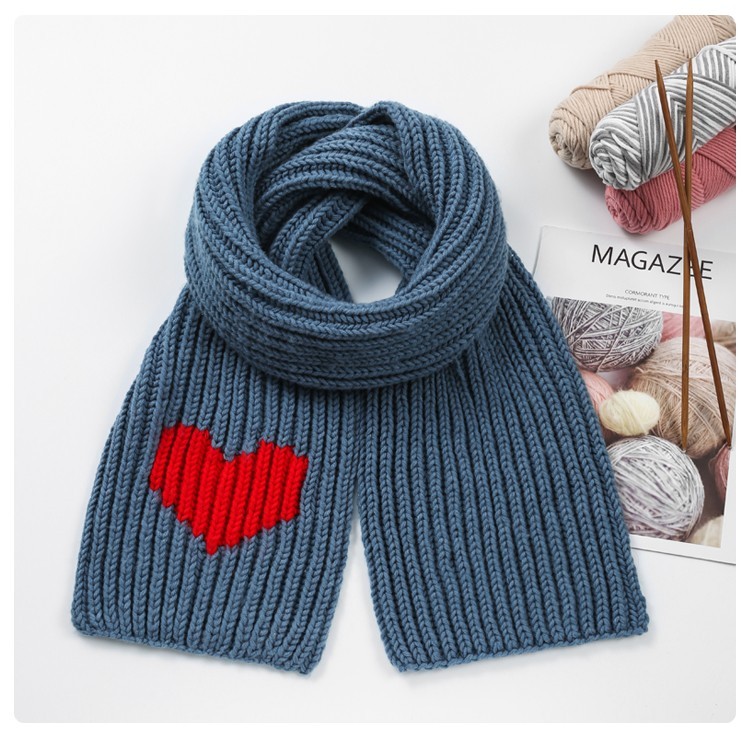 d新年礼物途尊kingtrip爱心围巾diy材料包情人棉男女手工编织围巾毛线
