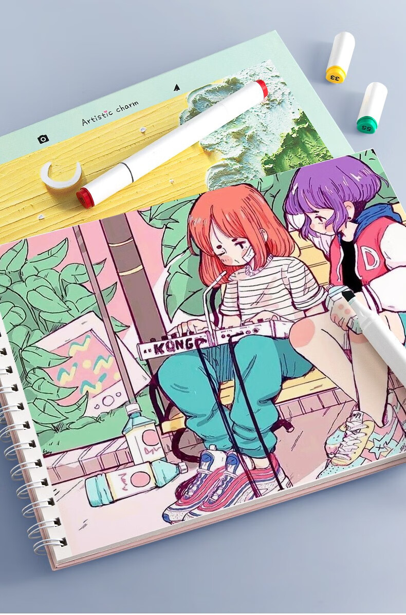 言溯 马克笔专用马克本不透墨加厚绘画本a4素描美术生速写本小学生