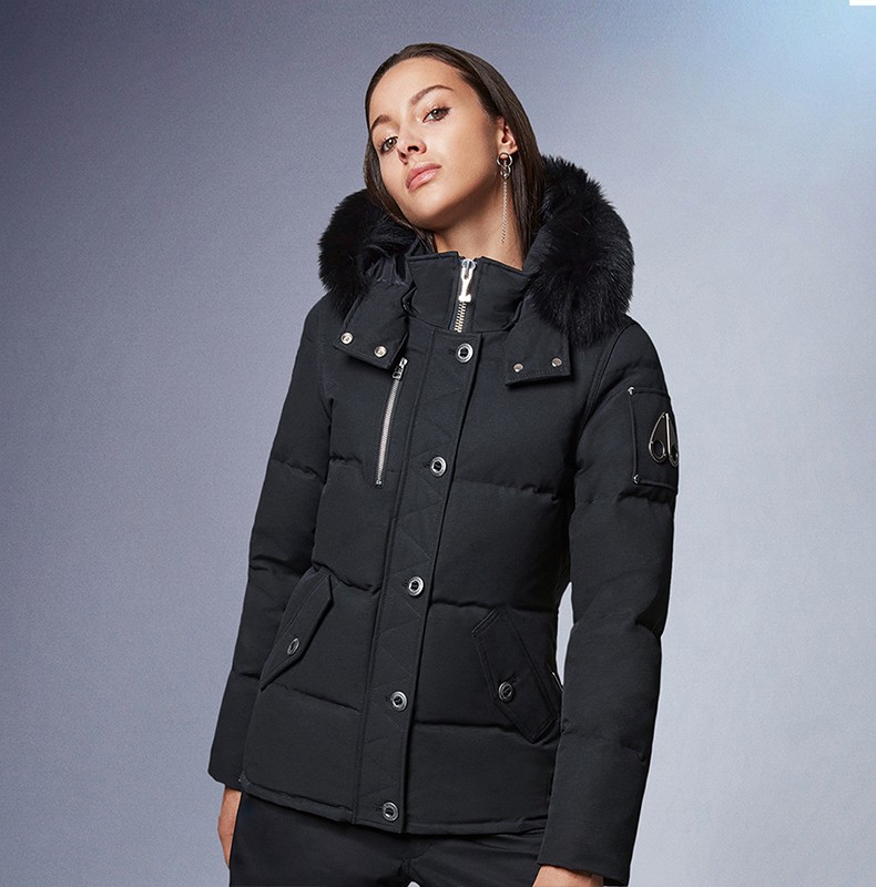 moose knuckles 3q 女士羽绒夹克外套 军绿色/自然色狐毛 xl【图片