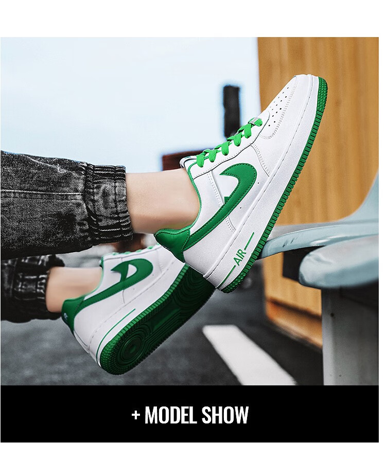 aj男鞋2022冬季新配色男女同款空军一号休闲板鞋潮 白色 36【图片