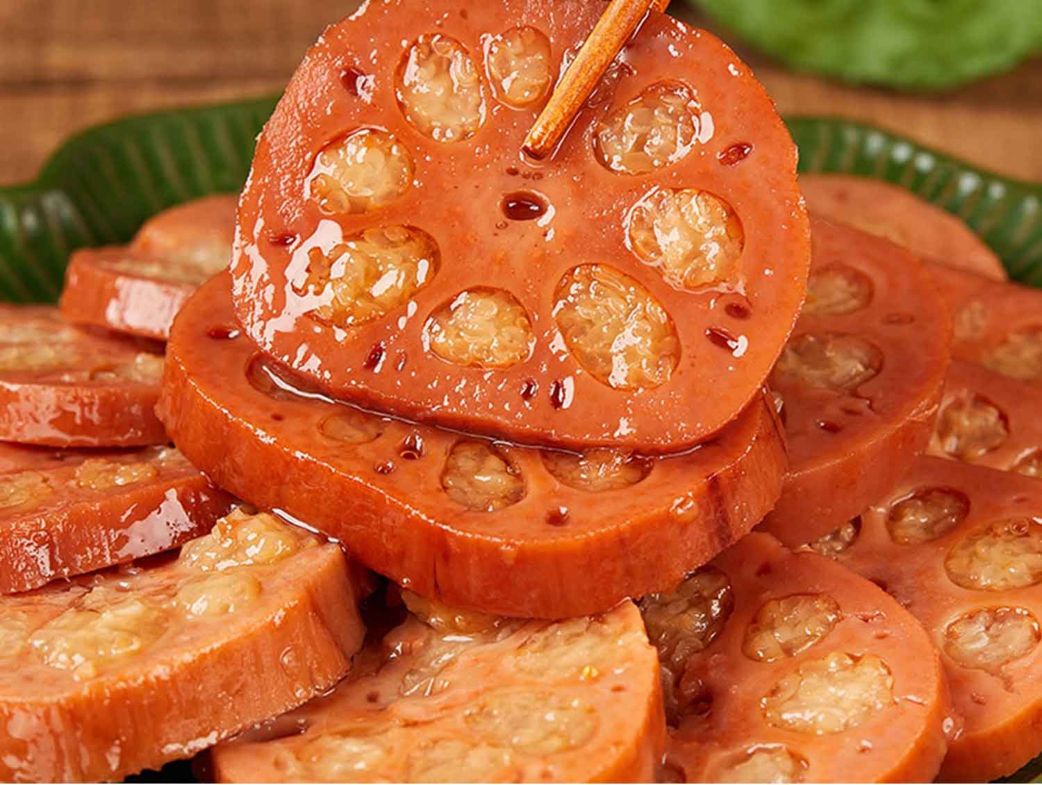 七街八巷 糯米藕4斤桂花糯米藕即食红糖藕糯米甜藕蜜汁香软糯莲藕真空