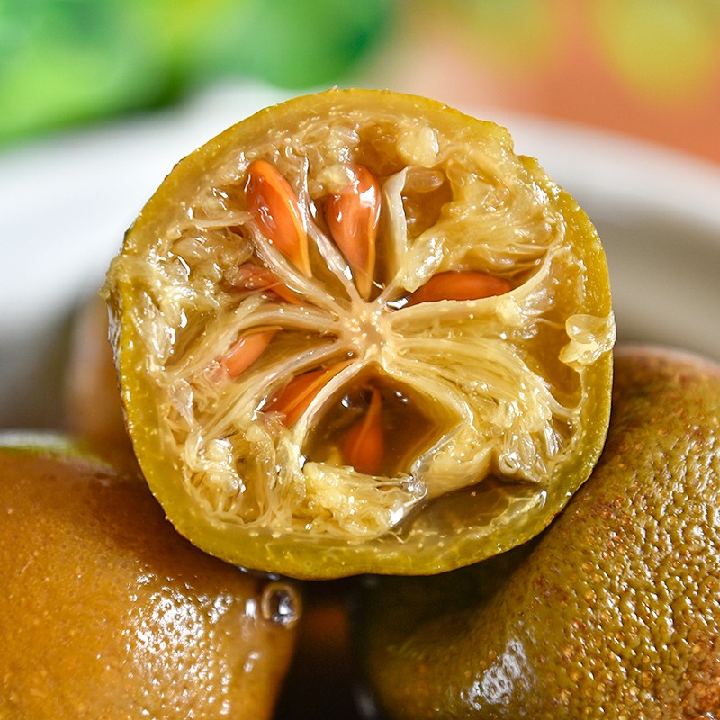 广西腌酸柠檬(配料只有盐水柠檬)(无防腐剂添加)(玻璃瓶装)腌泡柠檬咸