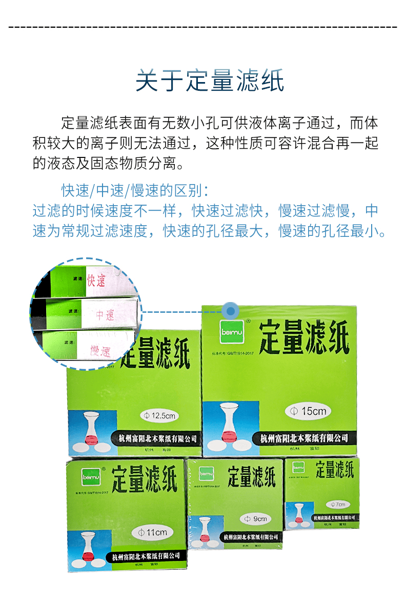 圆形定性滤纸实验室试纸7cm/9cm/11cm/12.