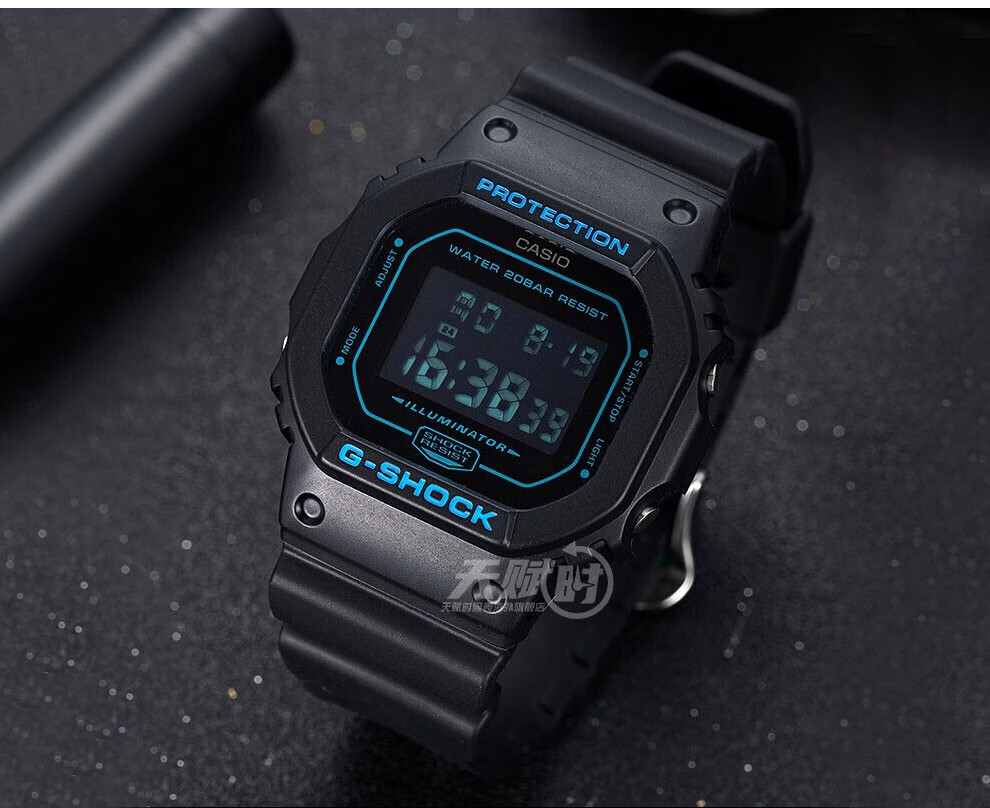 卡西欧casio手表新款头文字d小方块gshock复古时尚潮流防水运动男表