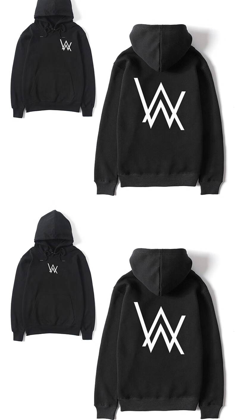 艾伦沃克faded同款alanwalker卫衣男连帽韩版潮流学生乐队套头衫d款黑