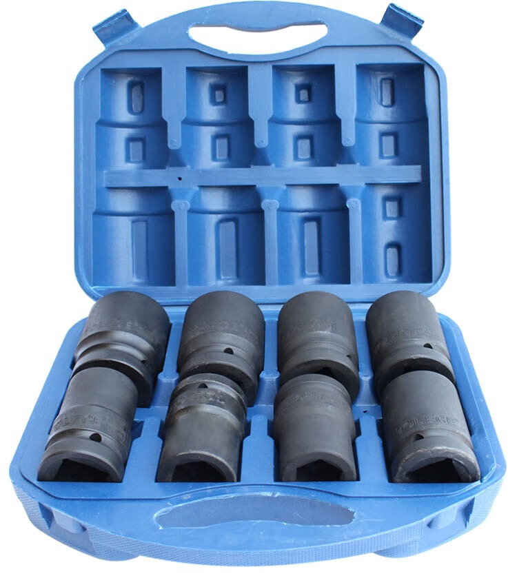 拓力士8件套筒套装大风炮套筒气动套头扳大型套筒1寸重型大风炮2241拓