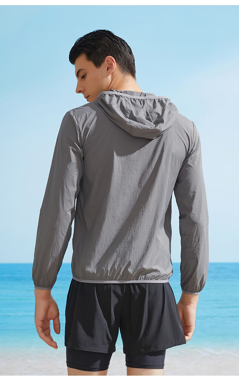 李宁防晒衣男高尔夫运动骑行钓鱼户外旅行防晒服001男士防晒服黑色l