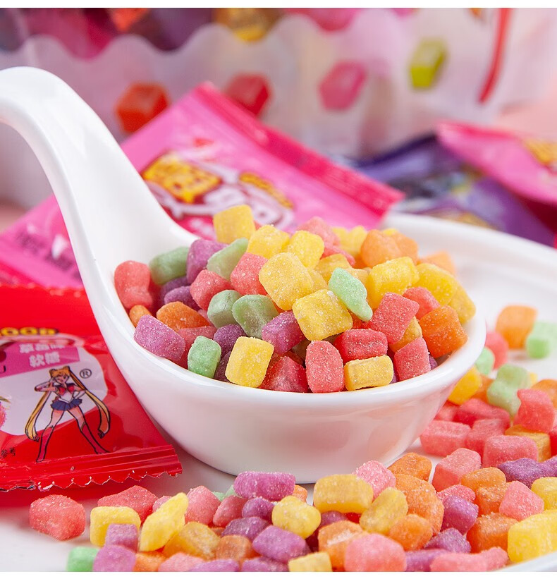 酸妞软糖8090后儿时糖散装童年怀旧qq橡皮糖果小零食批发香橙味320g约