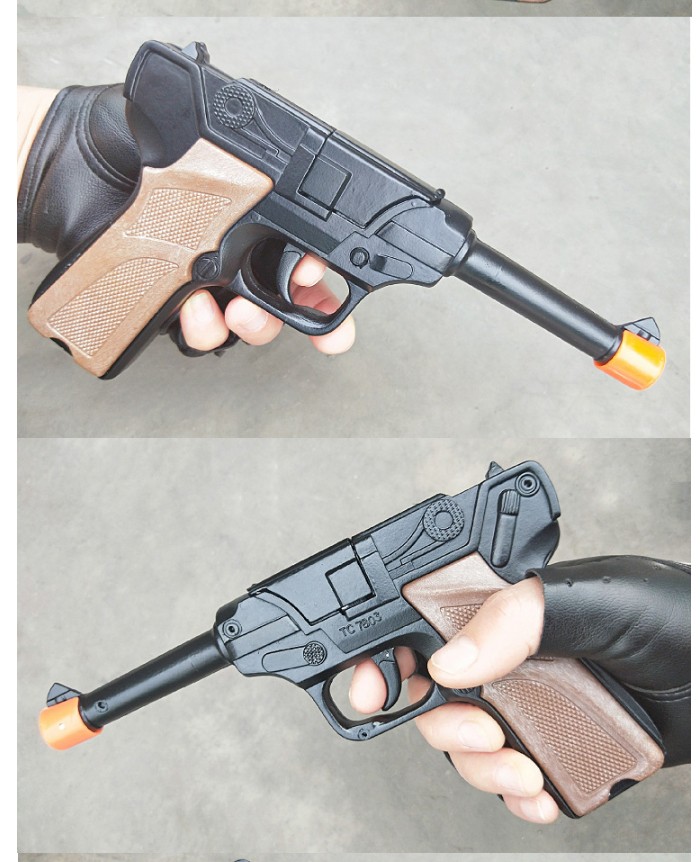 左轮砸响炮砸响枪砸纸炮枪8090后怀旧经典可拆卸模型道具儿童玩具枪