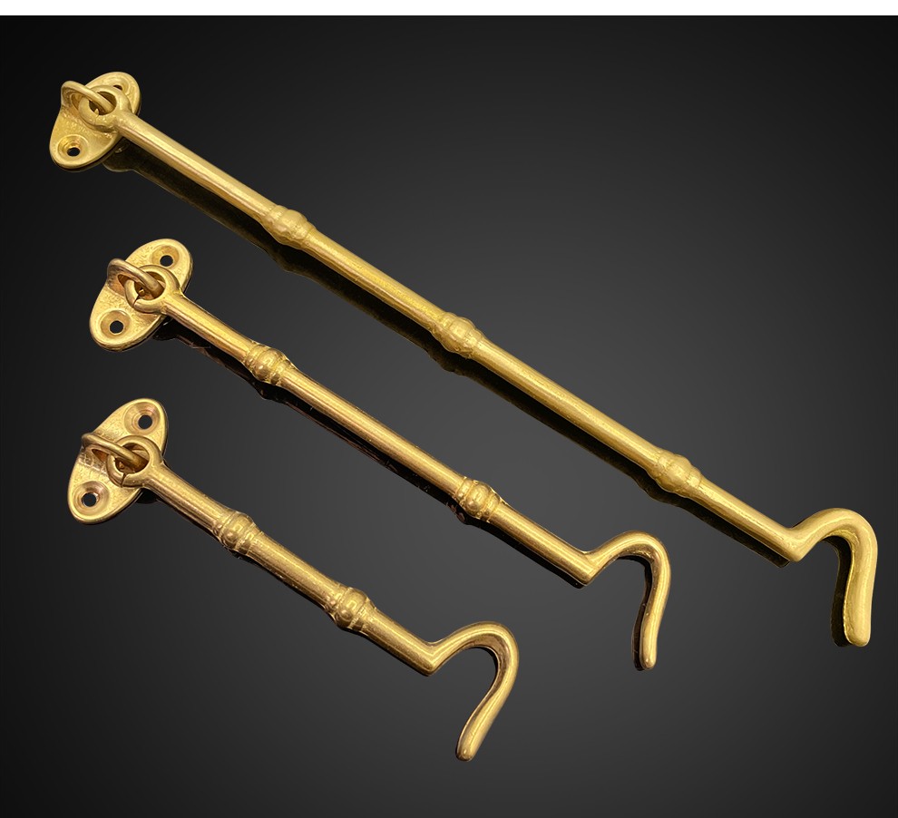 铠铜威全铜窗钩风钩窗户防风钩窗勾纯铜加粗固定门窗老式窗钩铜本色