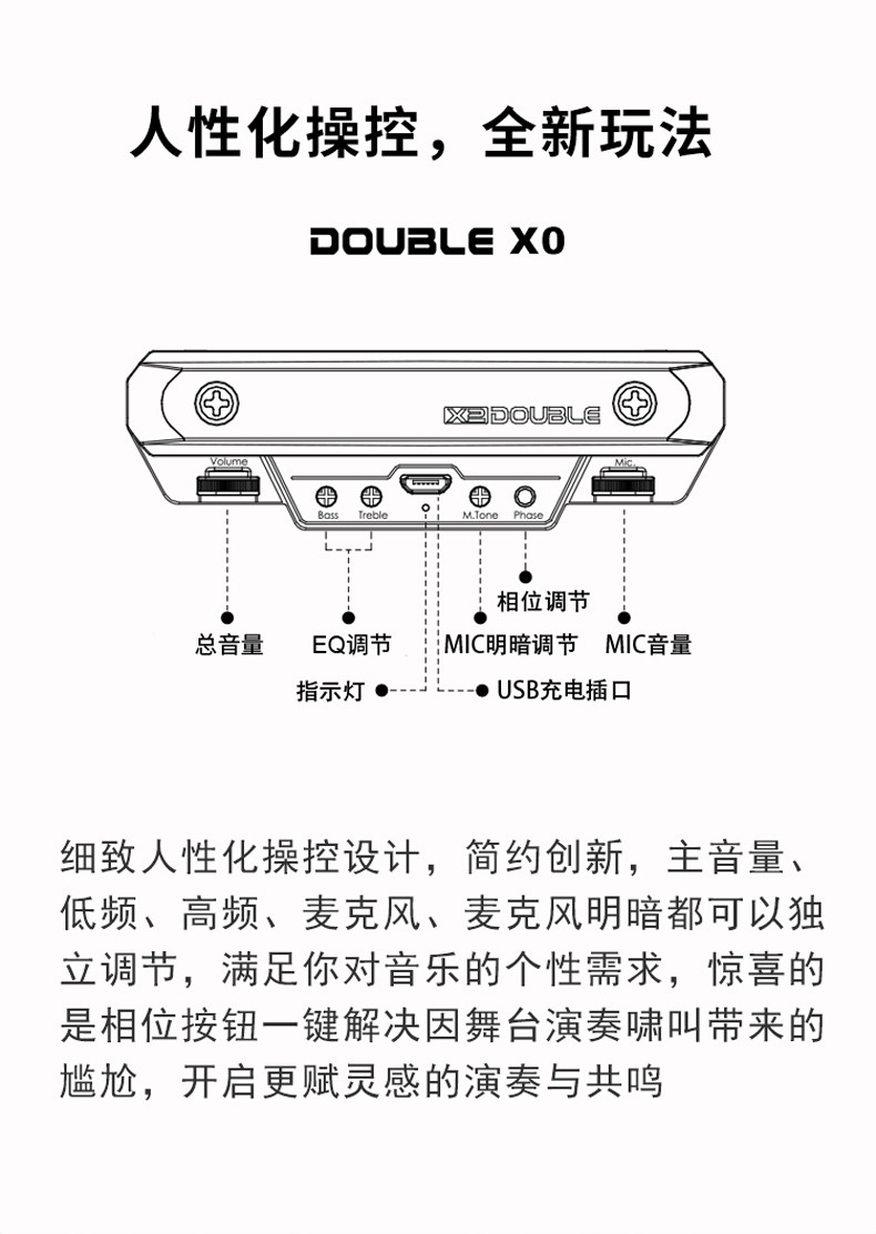 tng德博声学double吉他拾音器x0打板德博免开孔木民谣电箱乐器录音