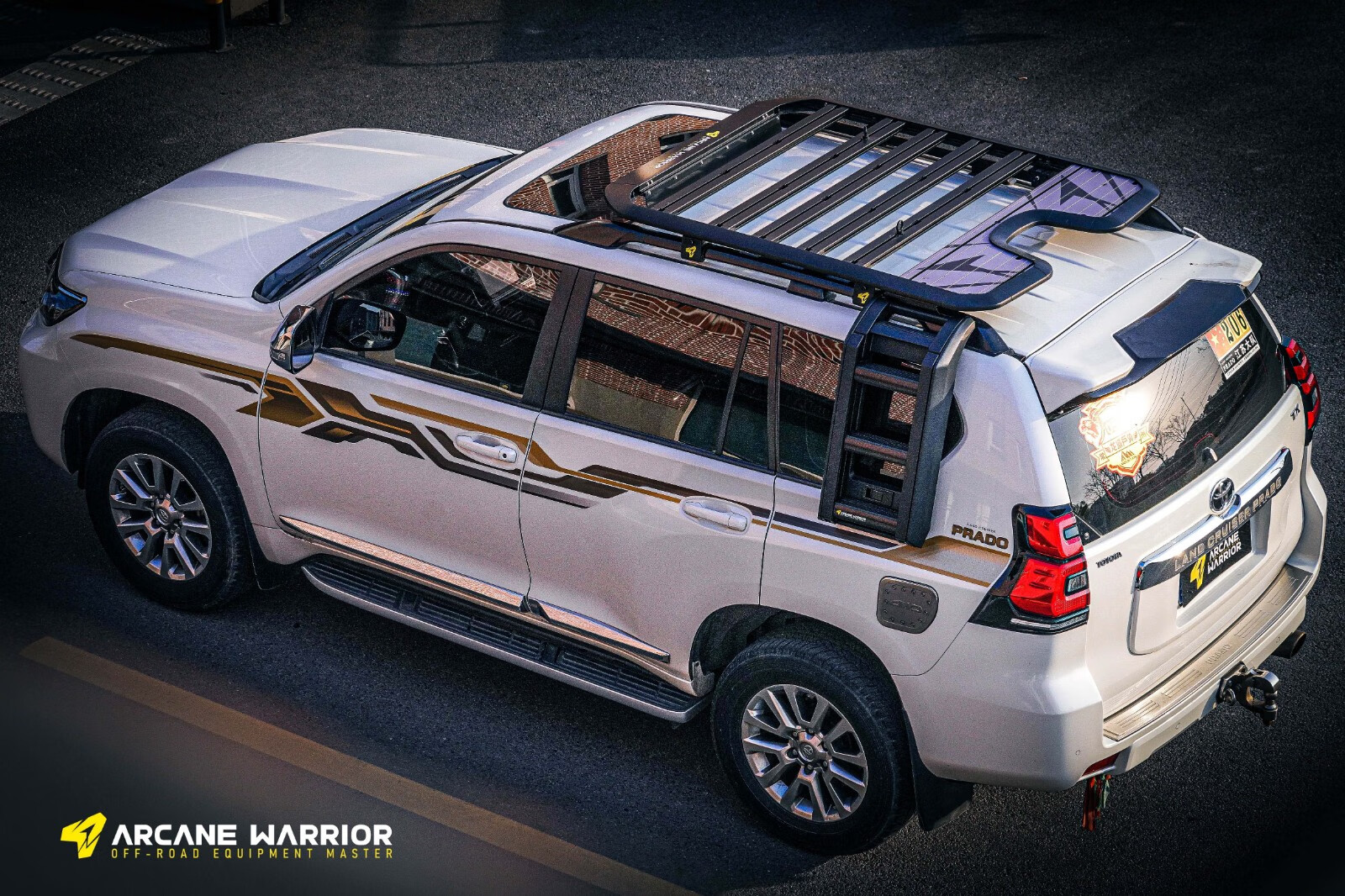 改装无损aw行李框lc150霸道 丰田普拉多【超霸】pro版车顶平台【图片