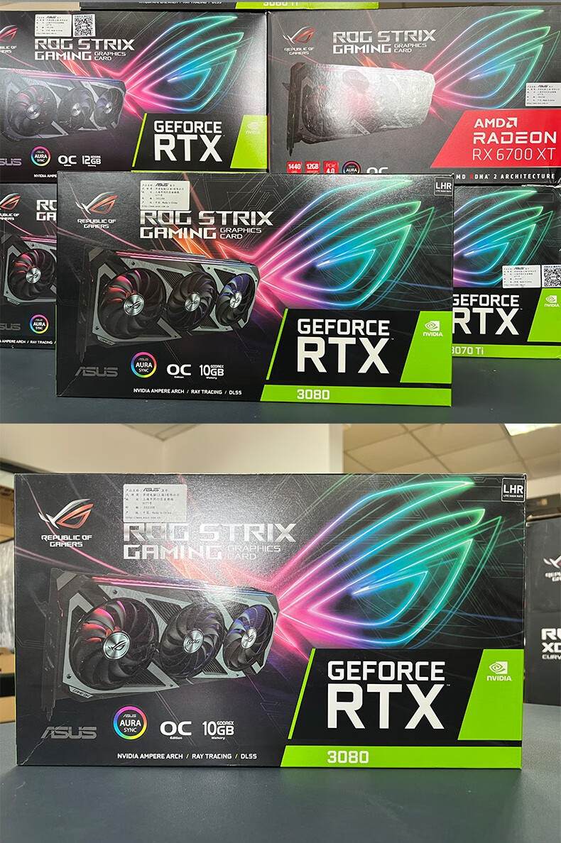 【99新】华硕rog玩家国度猛禽tuf3070ti/3080/3060/6700/6800xt显卡