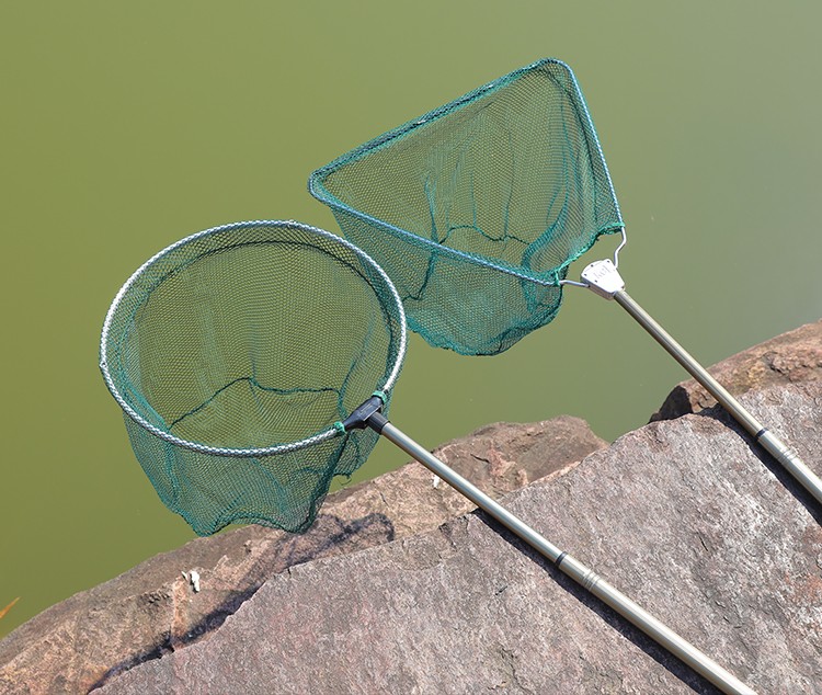 益启来钓鱼抄网铝合金加厚伸缩杆捞鱼网折叠头抄鱼网网兜18米抄网杆