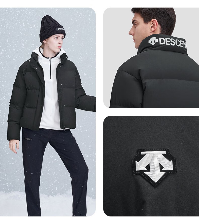迪桑特(descente) skistyle男女短款 面包羽绒服 运动
