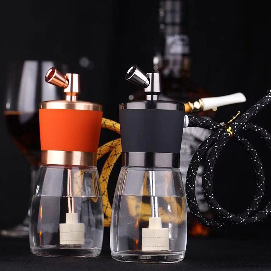 粗细烟两用烟斗烟壶抽烟烟具全套配件礼盒装亨达513橘色可抽粗烟细烟