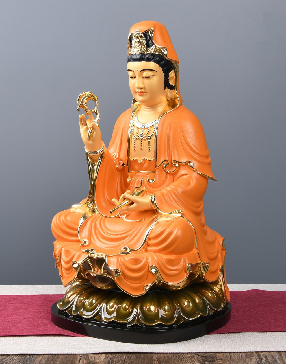 益心阁 铜佛像摆件工艺品 娑婆三圣西方三圣三宝佛 观音地藏释迦牟尼