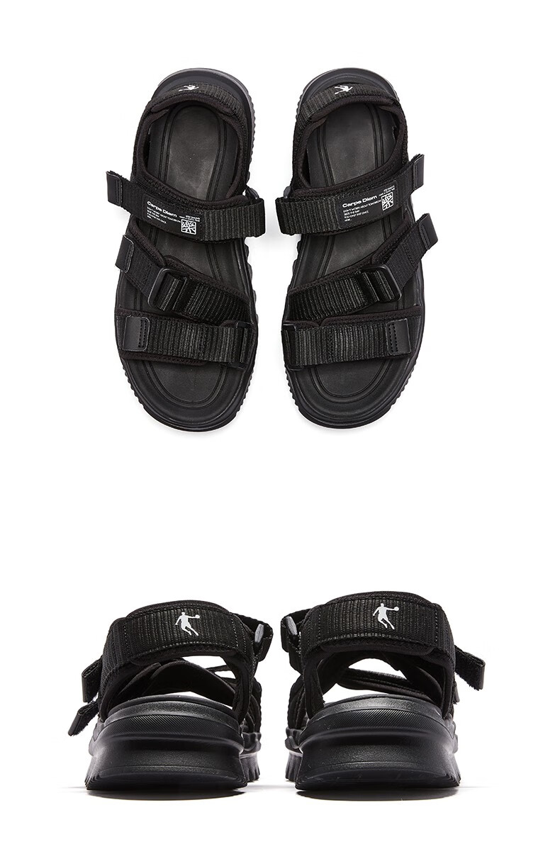 乔丹运动凉鞋男鞋2022夏季新款轻便透气户外沙滩鞋官方旗舰网店黑色40