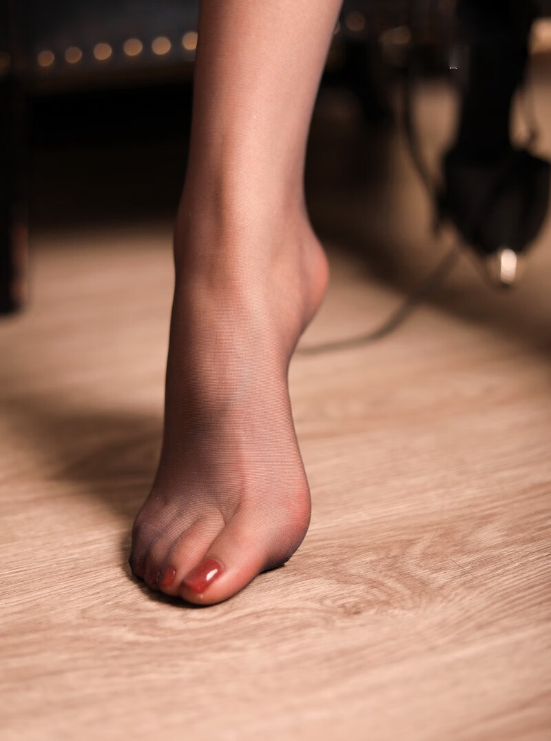 johuan超薄长筒袜情趣丝袜女1d撞色大腿袜薄款丝滑硅胶防滑脚尖透明黑