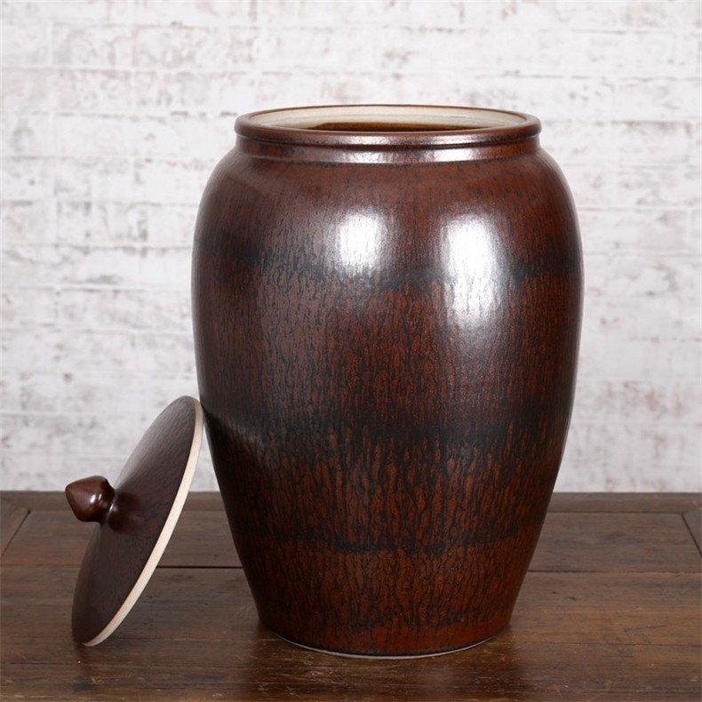 雅言陶瓷景德镇陶瓷器米缸家用20斤30斤50斤100斤装水量储物罐水缸