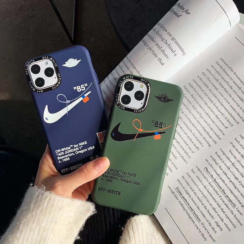 苹果xr78plus创意潮男女款手机壳蓝色底潮牌85耐克软壳iphone11promax