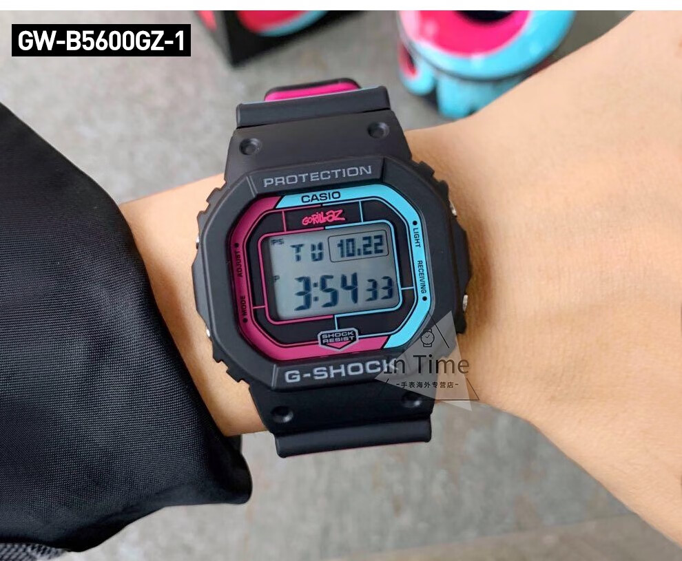 卡西欧(casio)手表 g-shock光动能电波蓝牙小方块手表男 gw-b5600bc-1