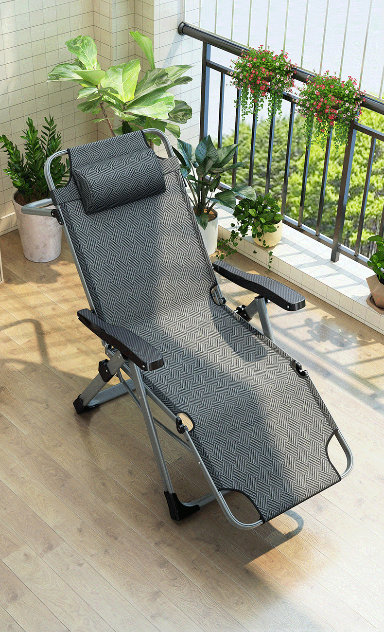 瑞仕达(restar)躺椅折叠午休折叠椅阳台家用休闲办公室午睡靠背椅子