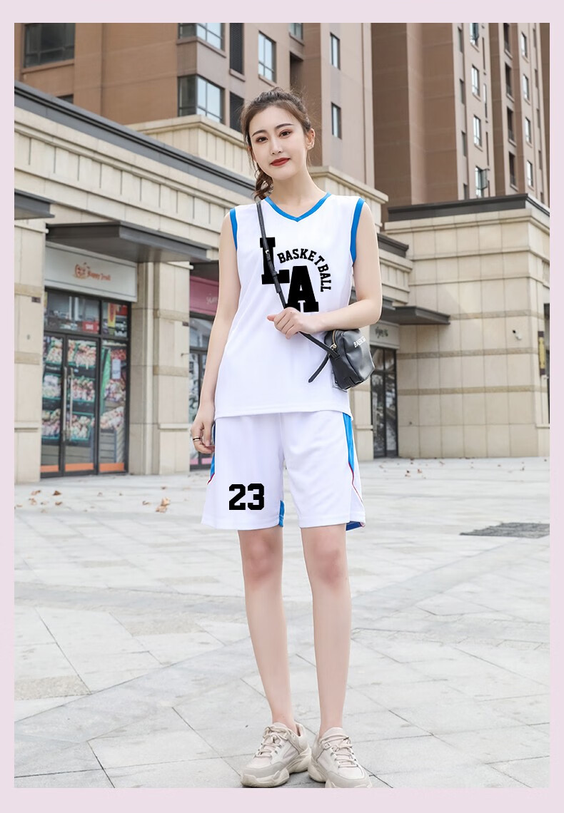 派克苏新款篮球服套装女背心夏季宽松女士潮休闲运动服大学生球衣个性