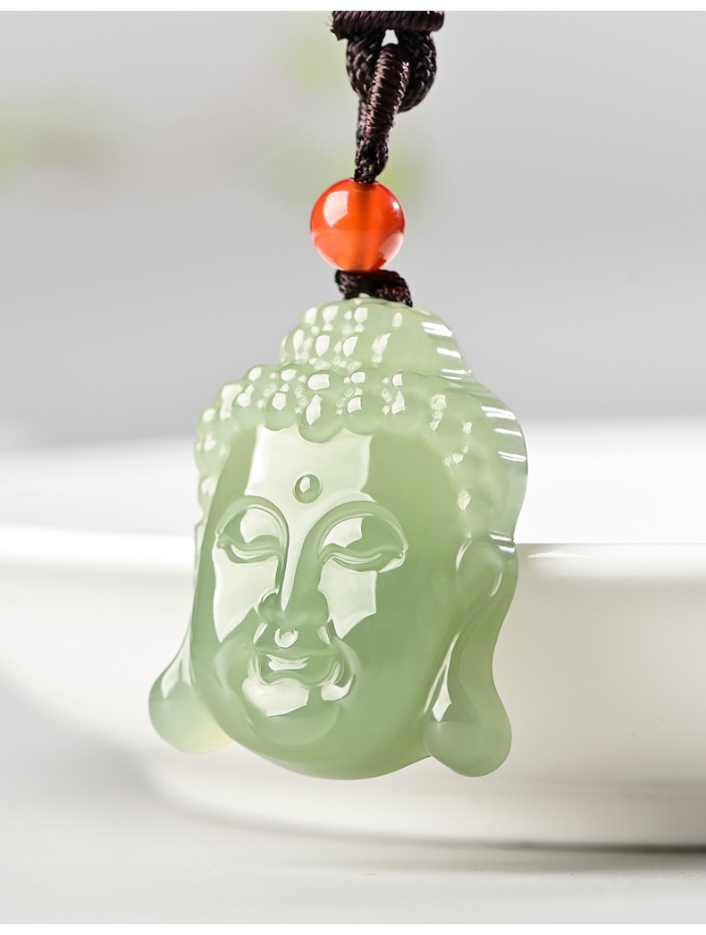 玉等我和田玉如来佛祖玉吊坠男女款玉佩佛头玉石挂件项链