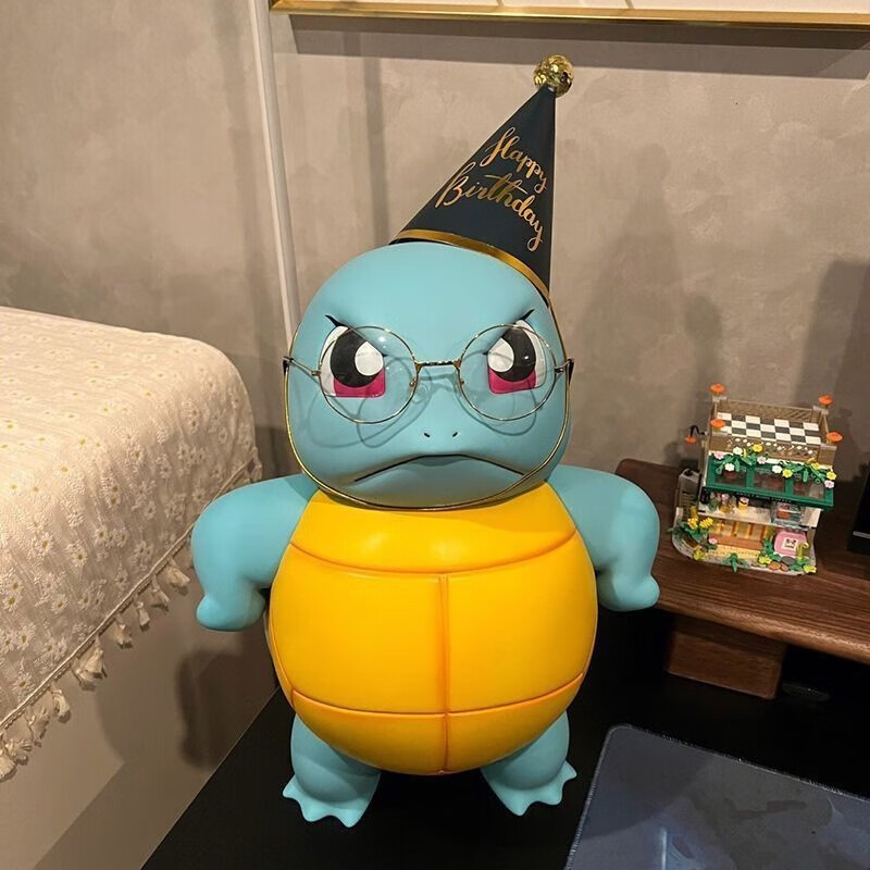 傲娇杰尼龟神奇宝贝宝可梦1:1大号生日礼物摆件抖音同款傲娇的杰尼龟